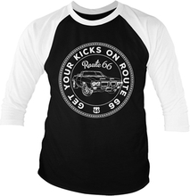 Get Your Kicks On Route 66 Baseball 3/4 Sleeve Tee, Long Sleeve T-Shirt
