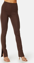 BUBBLEROOM Sofi slit trousers Dark brown XS