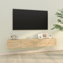 vidaXL Vegghengte TV-benker 2 stk sonoma 100x30x30 cm konstruert tre