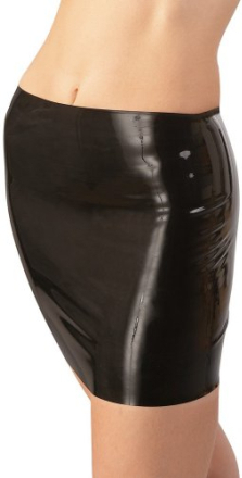 Latex Mini Skirt Black (Storlek: Large)