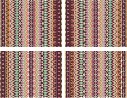 8x stuks Ibiza stijl placemats van vinyl 40 x 30 cm roze