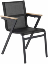 Mexico Garden Chair Alu/textilene/teak Box Hagestoler