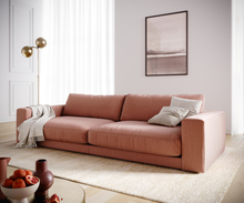 DELIFE Big-Sofa Cubico 290x120 cm vlak geweven orange
