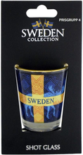 Svensk flagga och älg shotglas