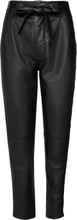 Indie Leather New Trousers Trousers Leather Leggings/Bukser Svart Second Female*Betinget Tilbud