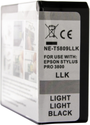 WL Bläckpatron, ersätter Epson T5809, ljus ljussvart, 84 ml 0T5809 ersätter T5809