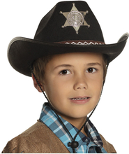 Sheriffhatt Svart för Barn - One size