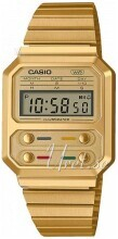Casio A100WEG-9AEF Vintage LCD/Gulltonet stål