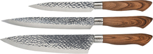 Dorre - Akira knivsett 3 stk med brunt håndtak