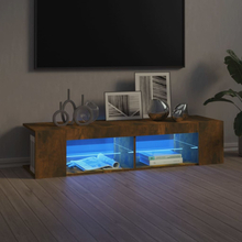 vidaXL Mobile Porta TV con Luci LED Rovere Fumo 135x39x30 cm