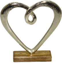 Dorre - Hedy skulptur hjerte 23 cm aluminium