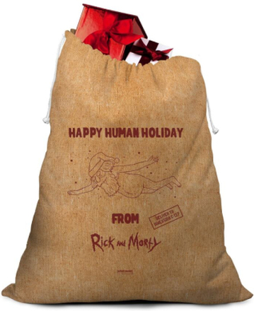 Rick And Morty Happy Human Holidays Christmas Santa Sack