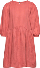 Dress Checks Dresses & Skirts Dresses Casual Dresses Long-sleeved Casual Dresses Pink Creamie
