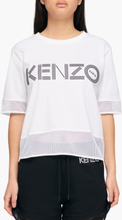 Kenzo - Kenzo Logo Dual Material T-Shirt - Hvid - L