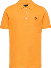 Classic Polo Shirt T-shirts Polo Shirts Short-sleeved Polo Shirts Oransje Lyle & Scott Junior*Betinget Tilbud
