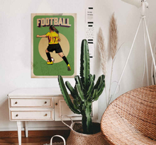 Retro vrouwen voetbal poster