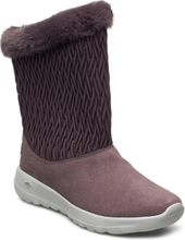 Womens On-The-Go Joy - Snow Bunny Shoes Wintershoes Ankle Boots Ankle Boot - Flat Rosa Skechers*Betinget Tilbud