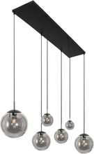 Steinhauer Hanglamp bollique L 120 cm B 25 cm 6 lichts 3499 zwart