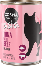 Zum Sonderpreis! Cosma Original & Asia in Jelly 6 x 400 g - Asia Thunfisch & Rind