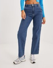 Only - High waisted jeans - Medium Blue Denim - Onlwest Hw Carpenter Str Dnm DOT507 - Jeans