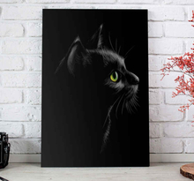 Canvas schilderij katten Zwart
