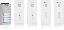 Smartwares Porttelefon för 4 lägenheter 20,5x8,6x2,1 cm vit