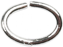 Oval ring 1 x 4 x 6 mm sølv 40 stk