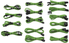 Corsair 1200/860/760 Professional sleeved cables KIT, Type 3, Generation 2, GREEN