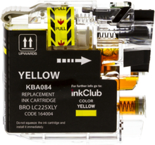 inkClub Bläckpatron gul, 1.200 sidor KBA084 ersätter LC225XLY