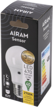 LED Sensorlampa E27 4,9W/827