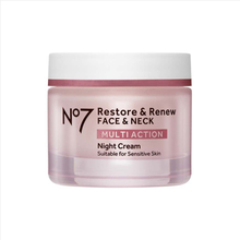 No7 Restore & Renew Multi Action Night Cream Suitable For Sensitive Skin - 50 ml
