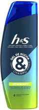 H&S Refreshing Anti-Dandruff Shower Gel& Shampoo 300ml