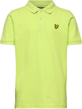 Classic Polo Shirt T-shirts Polo Shirts Short-sleeved Polo Shirts Gul Lyle & Scott Junior*Betinget Tilbud