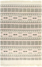 vidaXL Gulvsteppe kilim-vevet bomull med mønster 120x180 cm grå/rosa