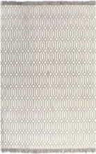 vidaXL Gulvsteppe kilim-vevet bomull med mønster 120x180 cm gråbrun