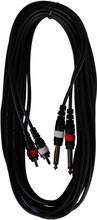 HiEnd 2 x jack til 2 x phono/RCA kabel 6 meter