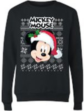 Disney Classic Mickey Mouse Women's Christmas Jumper - Black - 5XL