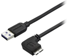 Startech 3ft Slim Right-angle Micro Usb 3.0 Cable 1m 9 Pin Usb Type A Han 10 Pin Micro-usb Type B Han