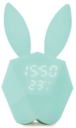 MOB Väckarklocka med nattlampa Ljusblå Rabbit