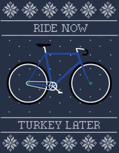 Ride Now, Turkey Later Christmas Jumper - Navy - 3XL