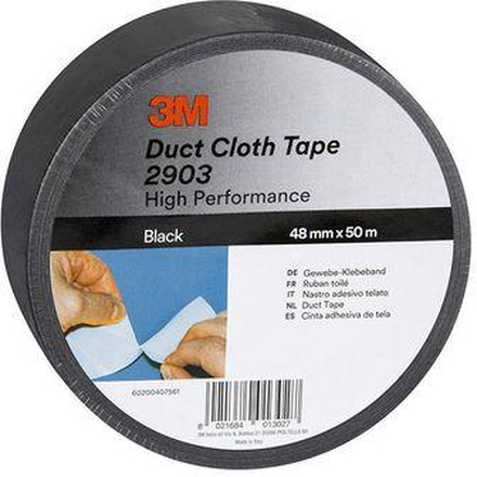3M Universal Duct Tape Tape 2903 Svart 48 mm x 50 m