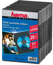 HAMA DVD-Box Slim Svart 25-pack