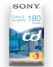 VHS-band Sony CD-180 (VHS/3-tim) 3-pack