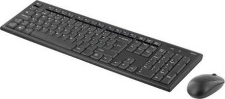 Deltaco Trådlöst tangentbord och mus, USB, 10m nordisk, svart