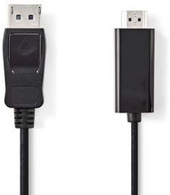 Nedis Displayport-kabel | DisplayPort Hane | HDMI- Kontakt | 1080p | Nickelplaterad | 1.00 m | Rund | PVC | Svart | Kuvert