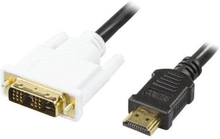 DELTACO | HDMI - DVI-I | Max 60Hz | White | 0.5m