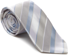 Lysegrå/blå slips
