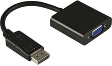 DELTACO DP to VGA Adapter | DisplayPort - VGA | Max 1920x1080 60Hz | Black | 0.2m