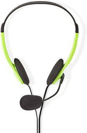 Nedis PC headset | On-Ear | Stereo | 2x 3.5 mm | Vikbara Mikrofon | Grön