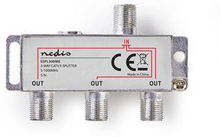 Nedis CATV Splitter | 5 - 1000 MHz | inkopplingsförlust: 6.8 dB | Antal utgångar: 3 | 75 Ohm | Zinc Alloy